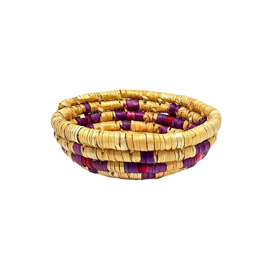 Basket by Women in Salfit (S) - purple & magenta
