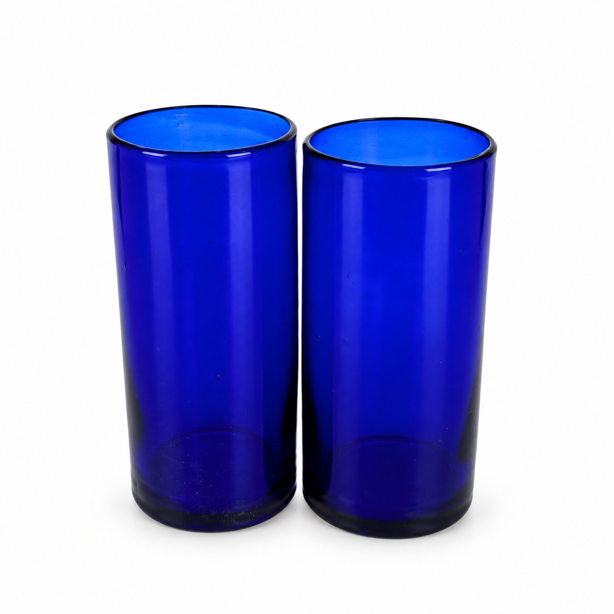 Glass Tumblers (6”), Set of 2 - Sapphire