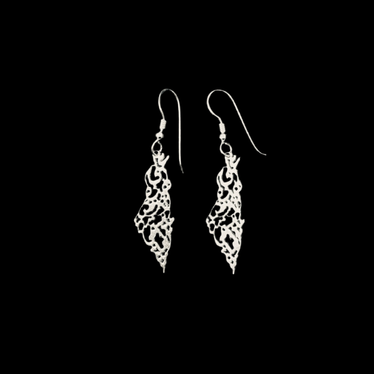 Sterling Silver Palestine Earrings: "Something worth living for..."