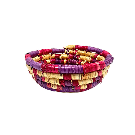 Basket by Women in Salfit (S) - Purple & Magenta