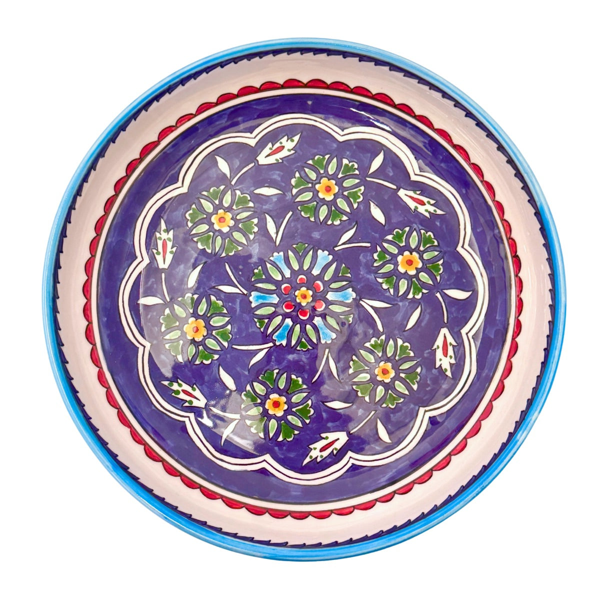 Ceramic Shallow Serving Bowl (11”) - Jerusalem Spring