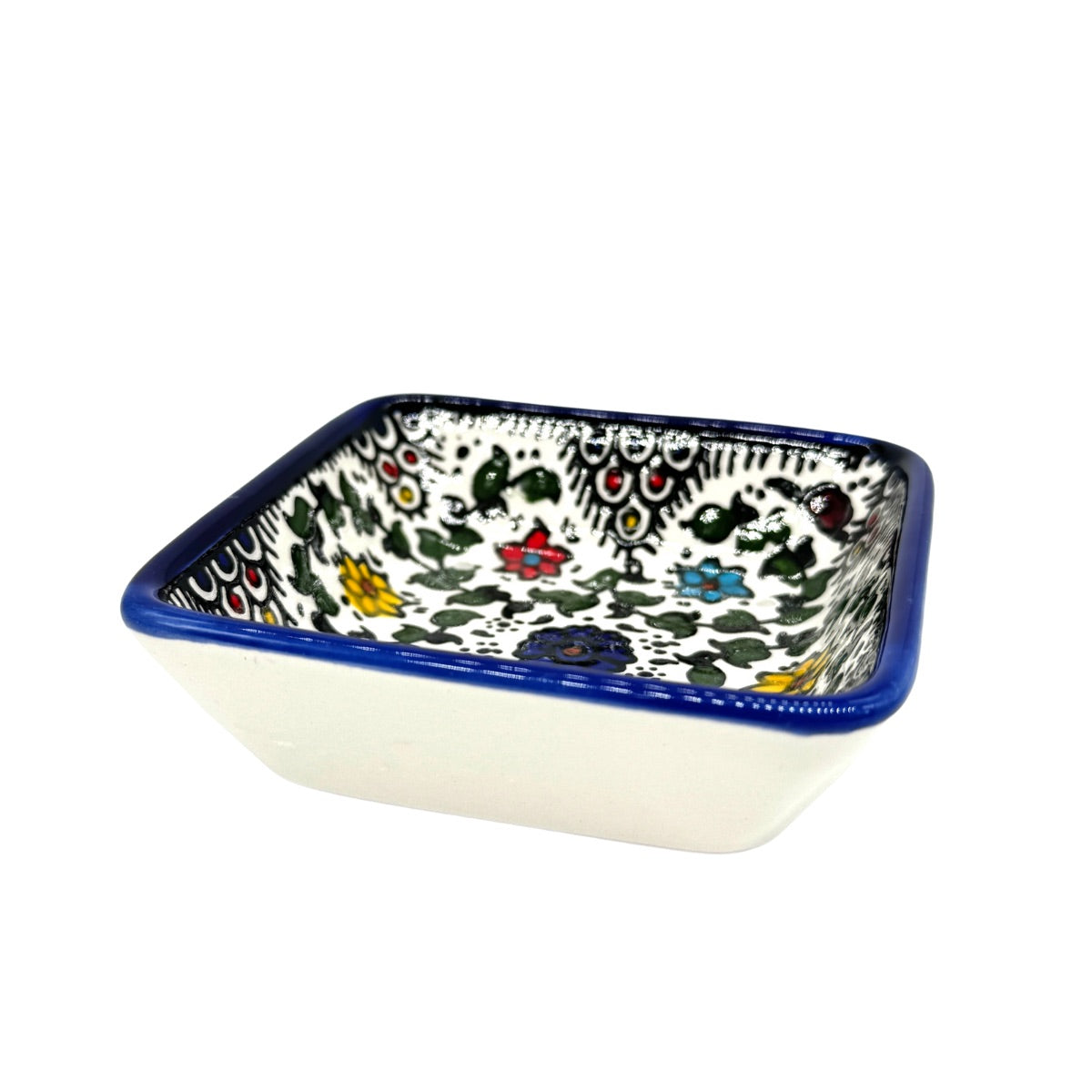 Square Soap Dish - Multicolor Vine