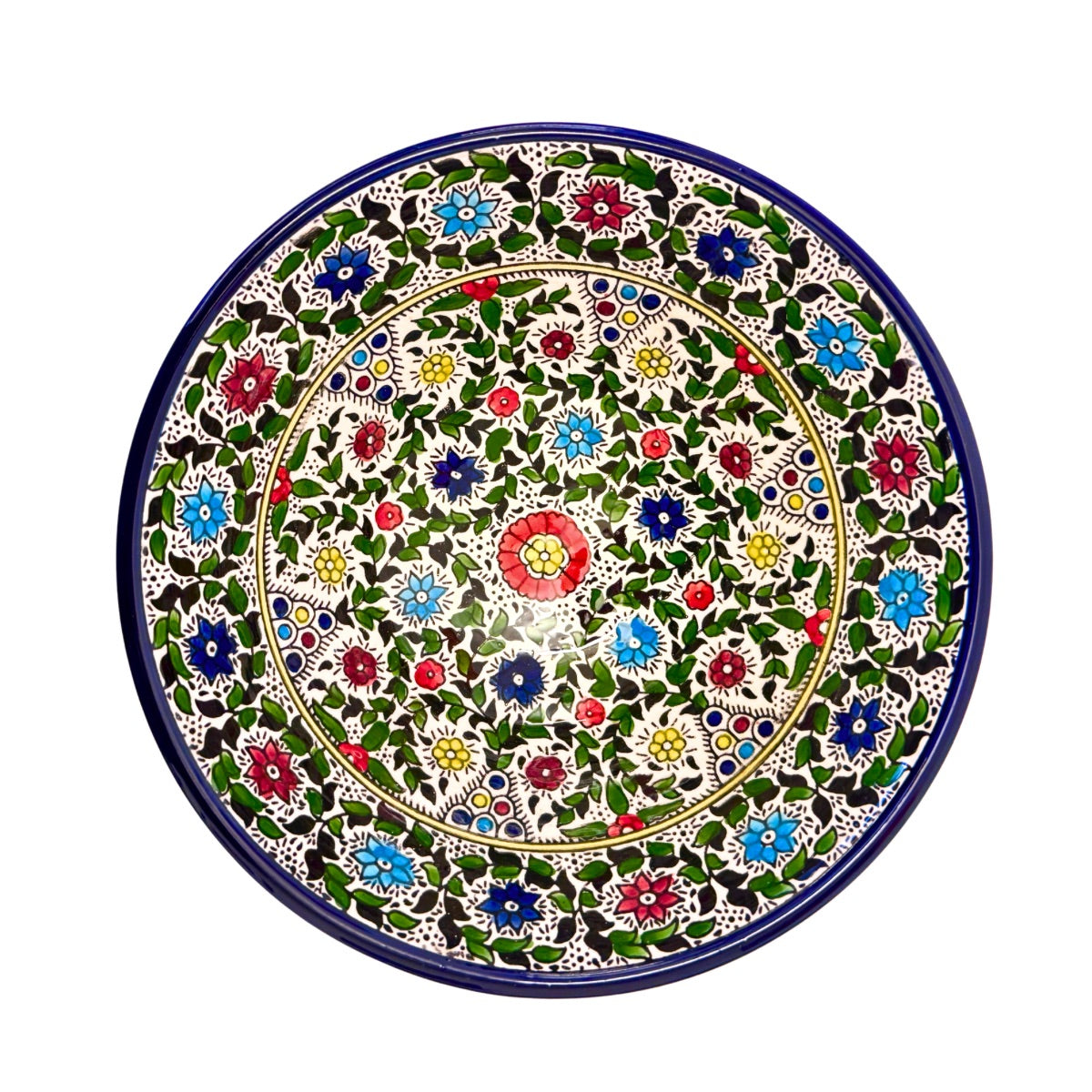 Ceramic Serving Bowl (10”) - Multicolor Vine