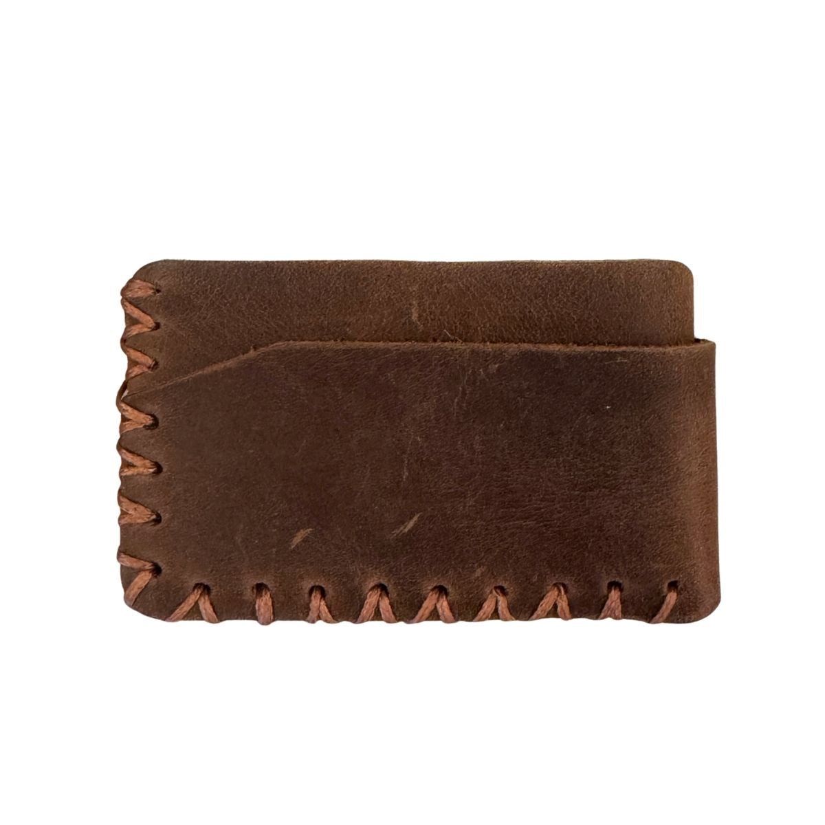 Leather ID Wallet - Brown
