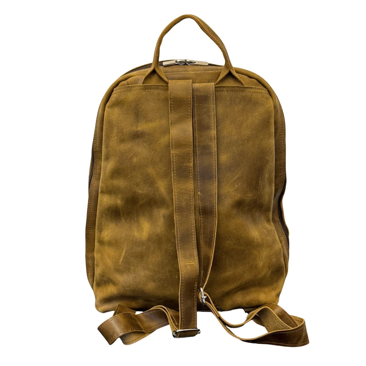 Leather Backpack (15" x 12" x 5") - Brown