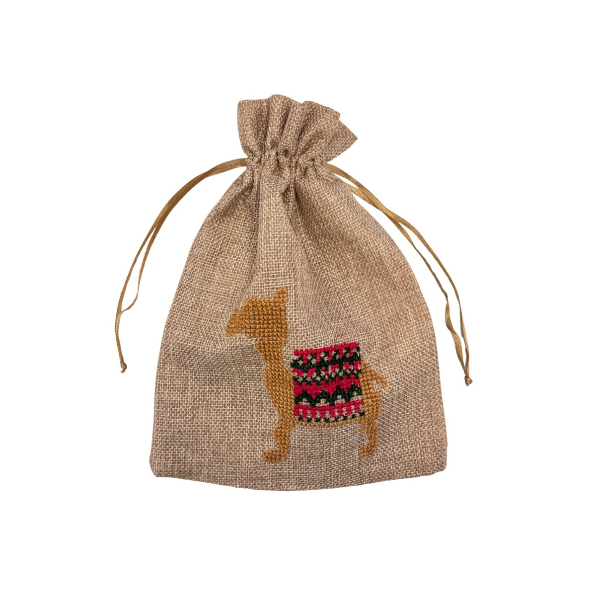 Embroidered Draw-String Bags - Camels