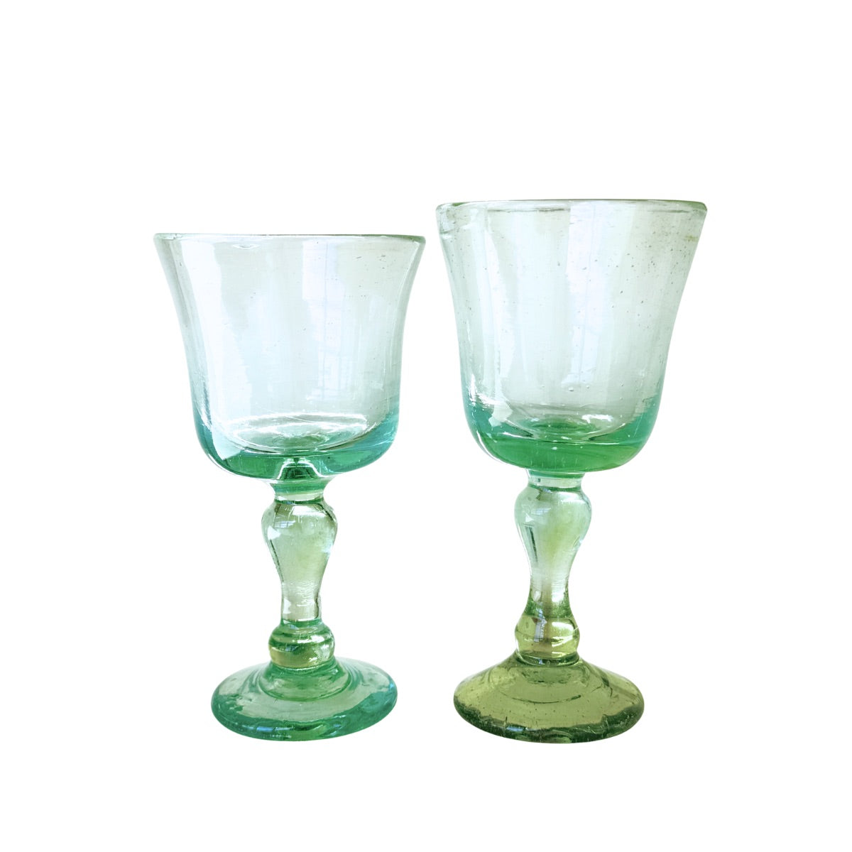 Glass Stemware (Set of 2) - Sea Glass