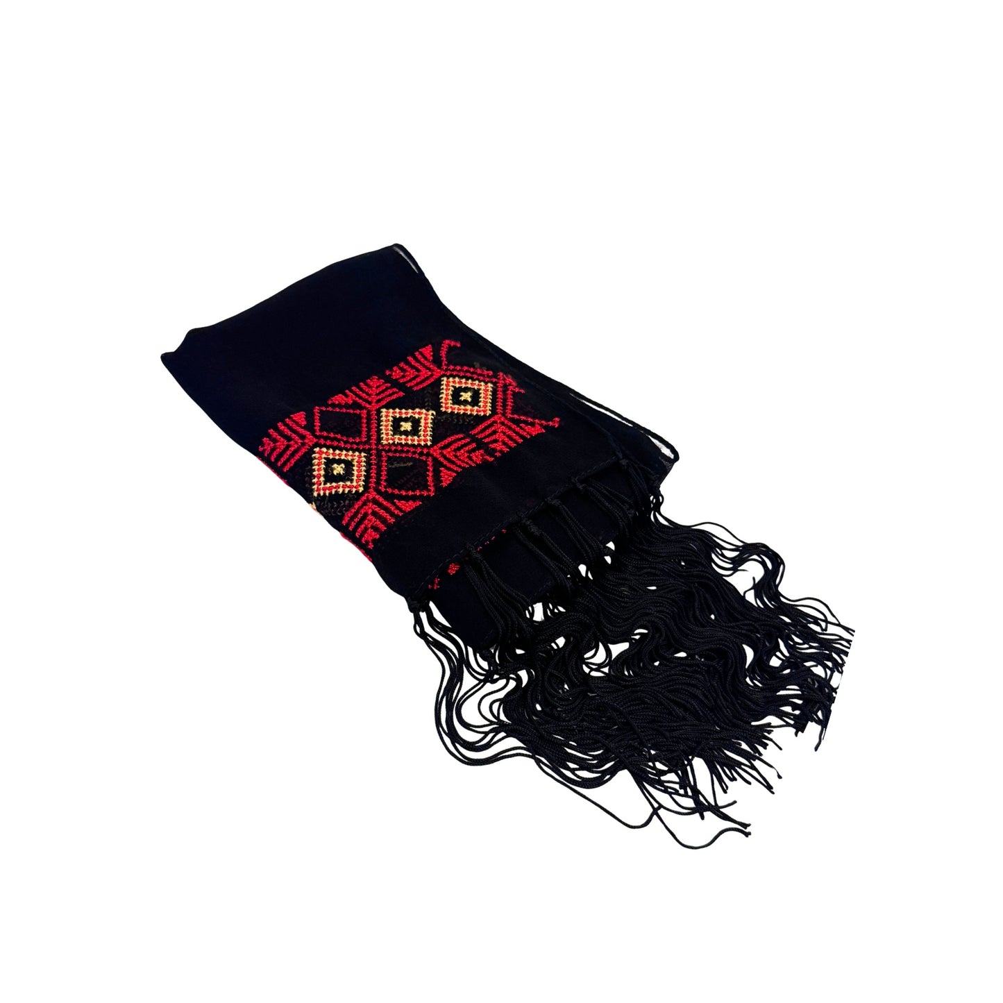 Embroidered Chiffon Scarf