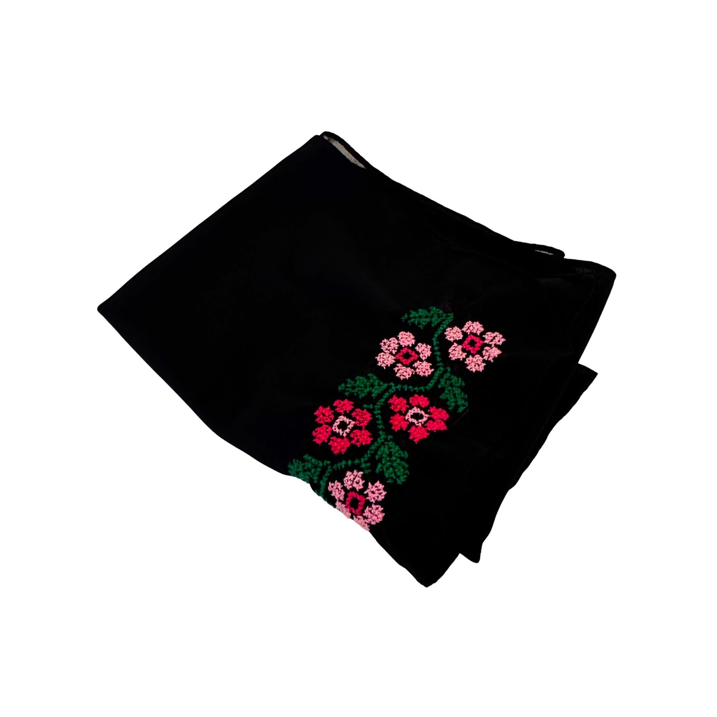 Embroidered Chiffon Scarf -