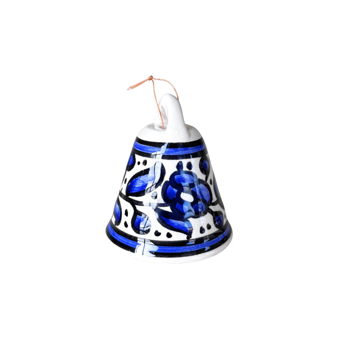 Ceramic Bell Ornament - Classic Blue