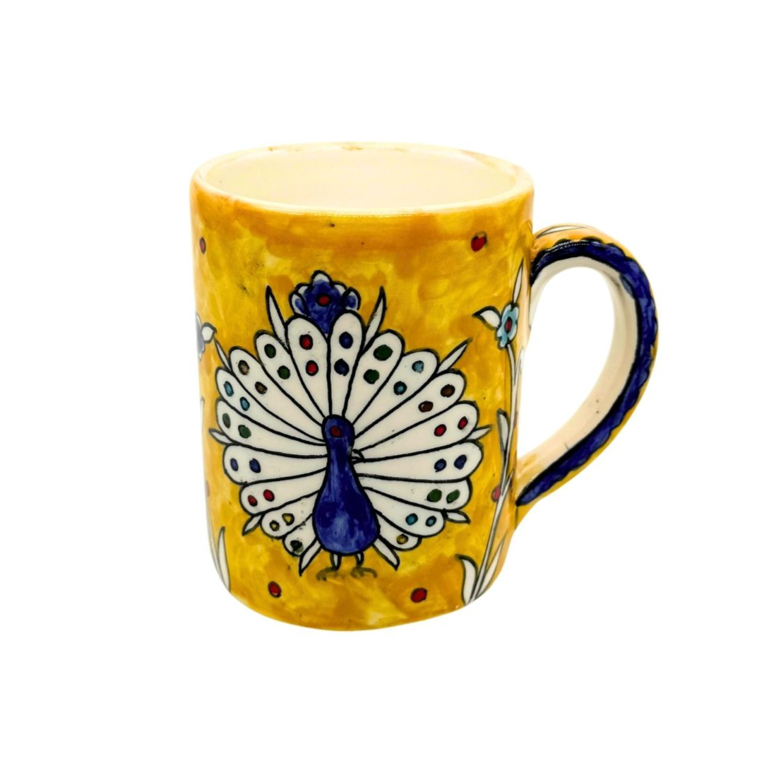 Ceramic Mug - Yellow Peacock