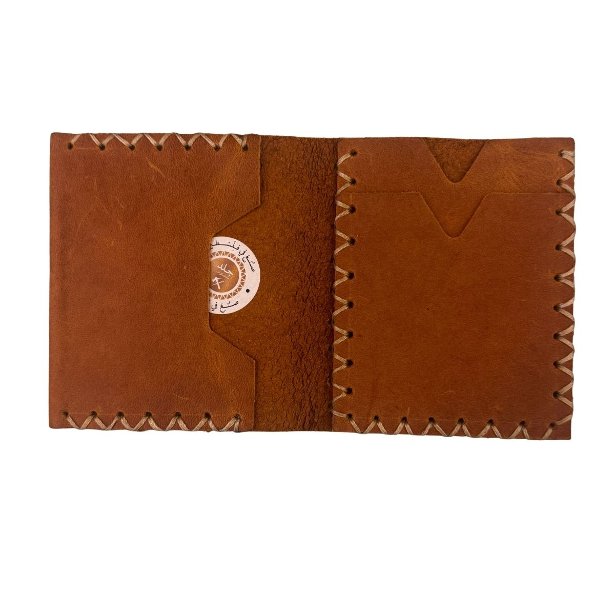 Leather Suede Bi-Fold Wallet (Small) - Camel