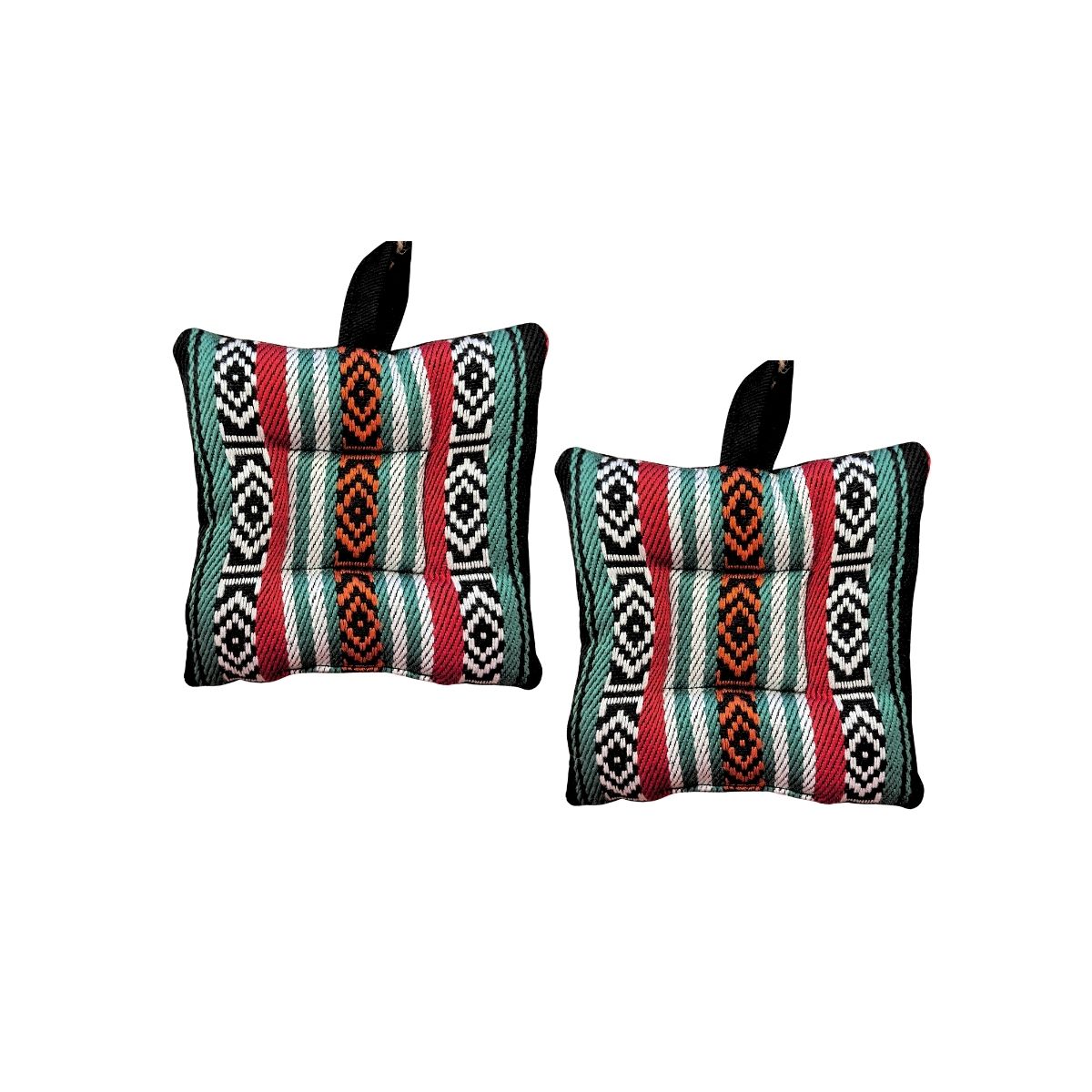 Bedouin Sadu Pot Holder Set of 2 - Green