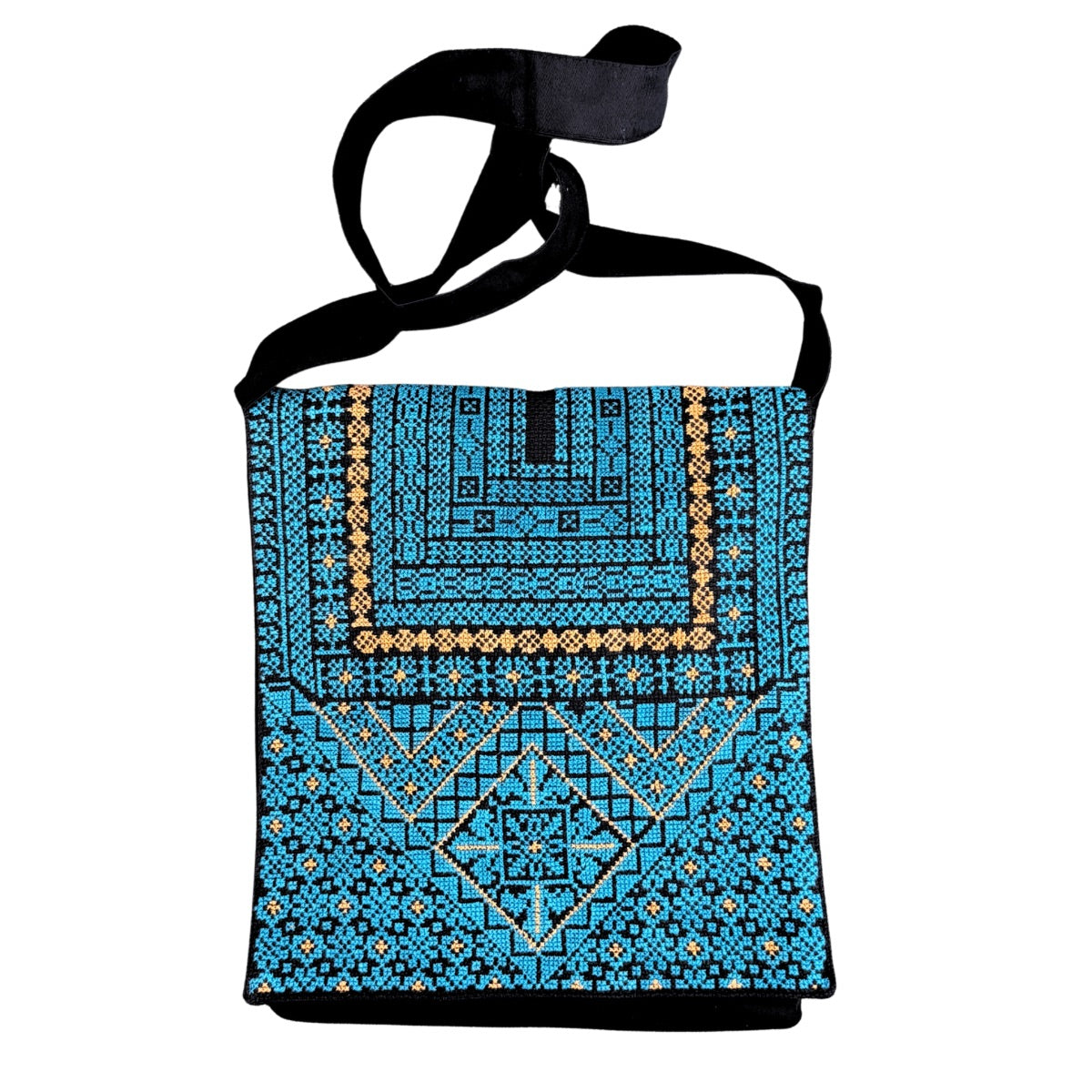Embroidered Laptop Bag - Turquoise