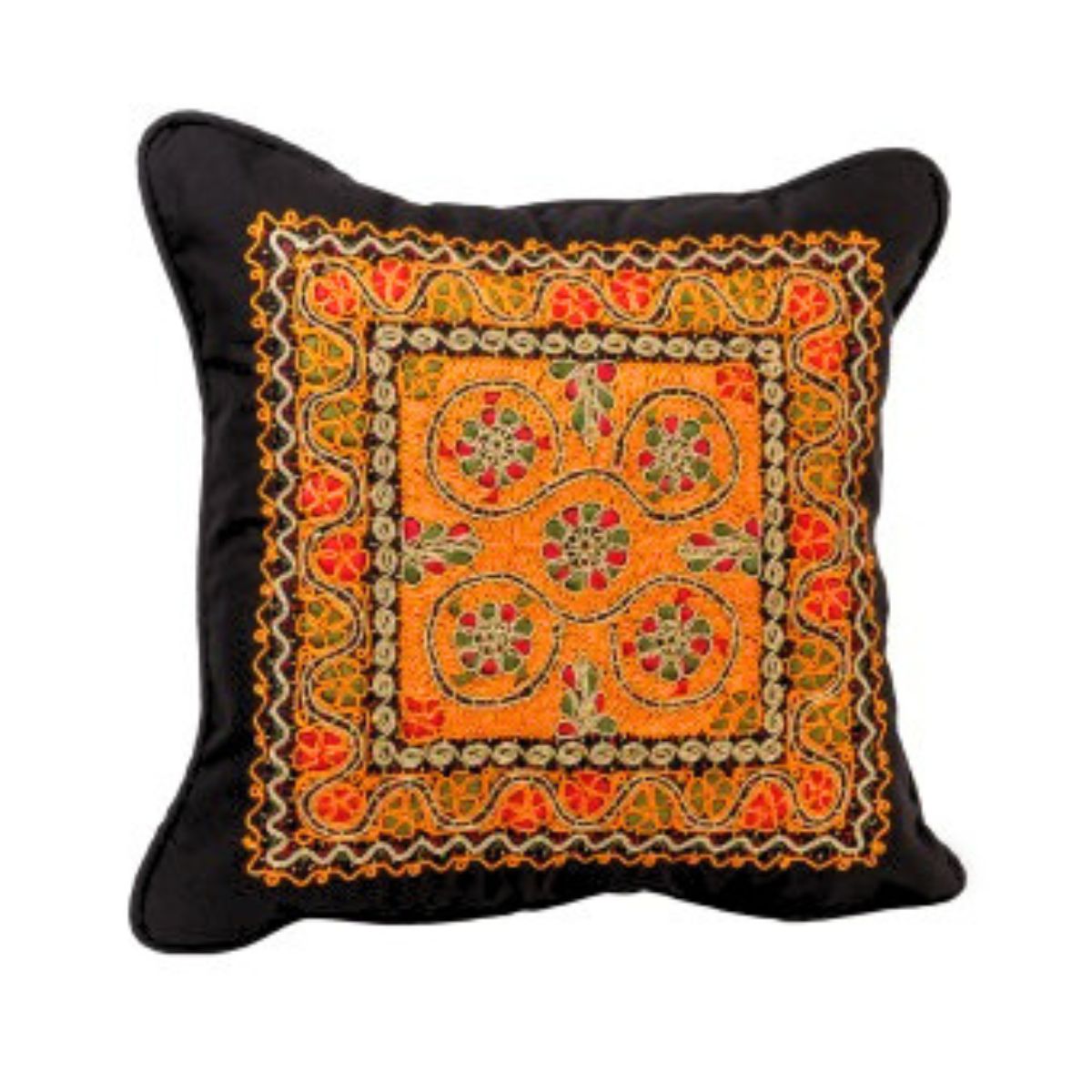 Embroidered Pillow - Tahriri Five Stars Orange