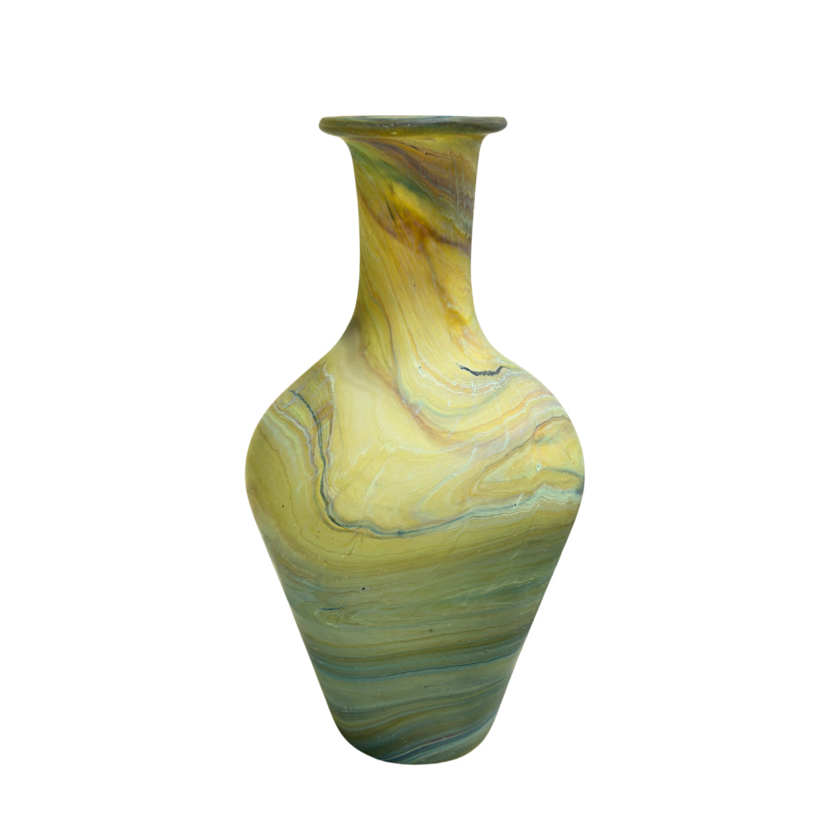 Phoenician Glass Vase (10”) - Green
