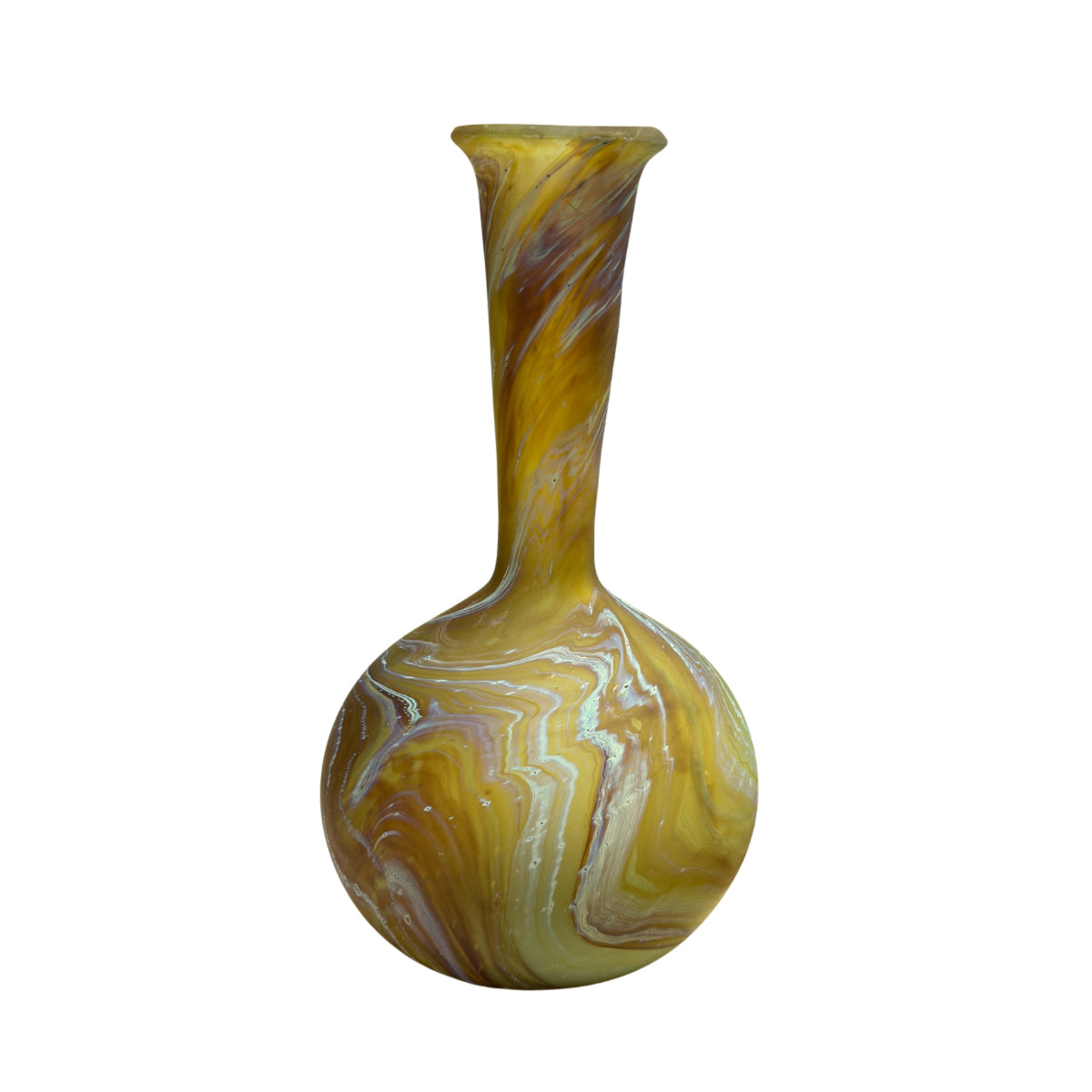 Phoenician Glass Vase (10”) - Amber