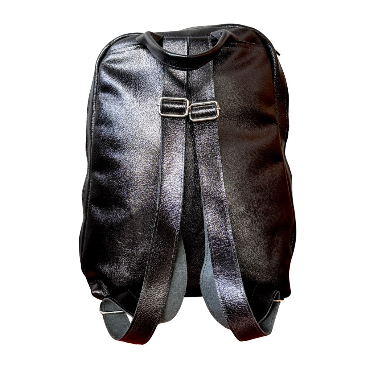 Leather Backpack (15" x 12" x 5") - Black