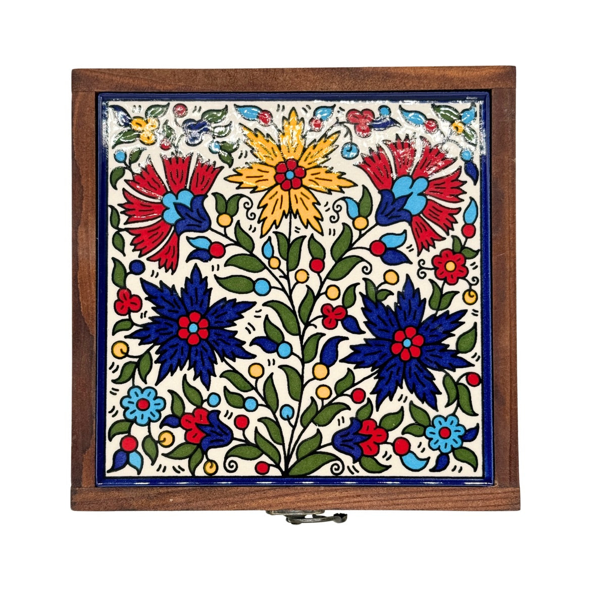 Wood & Ceramic Tile Box - Teta's Garden