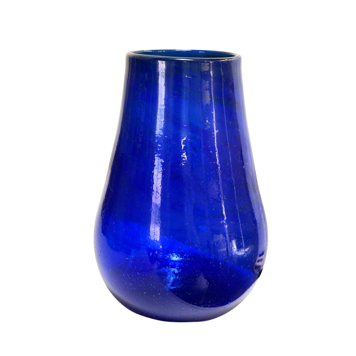 Glass Vase (9”) - Saphire