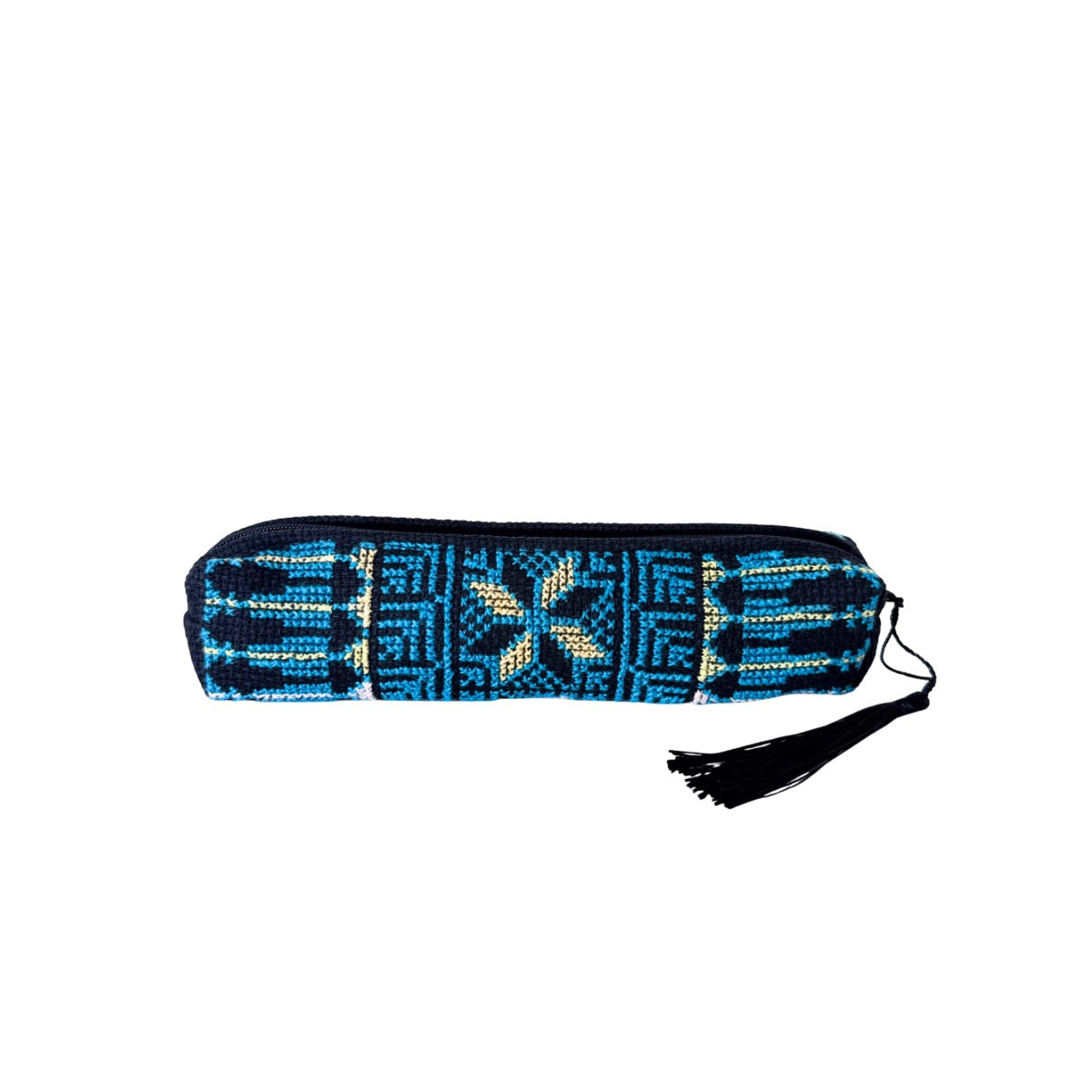 Embroidered Makeup Bag (8”) - Blue