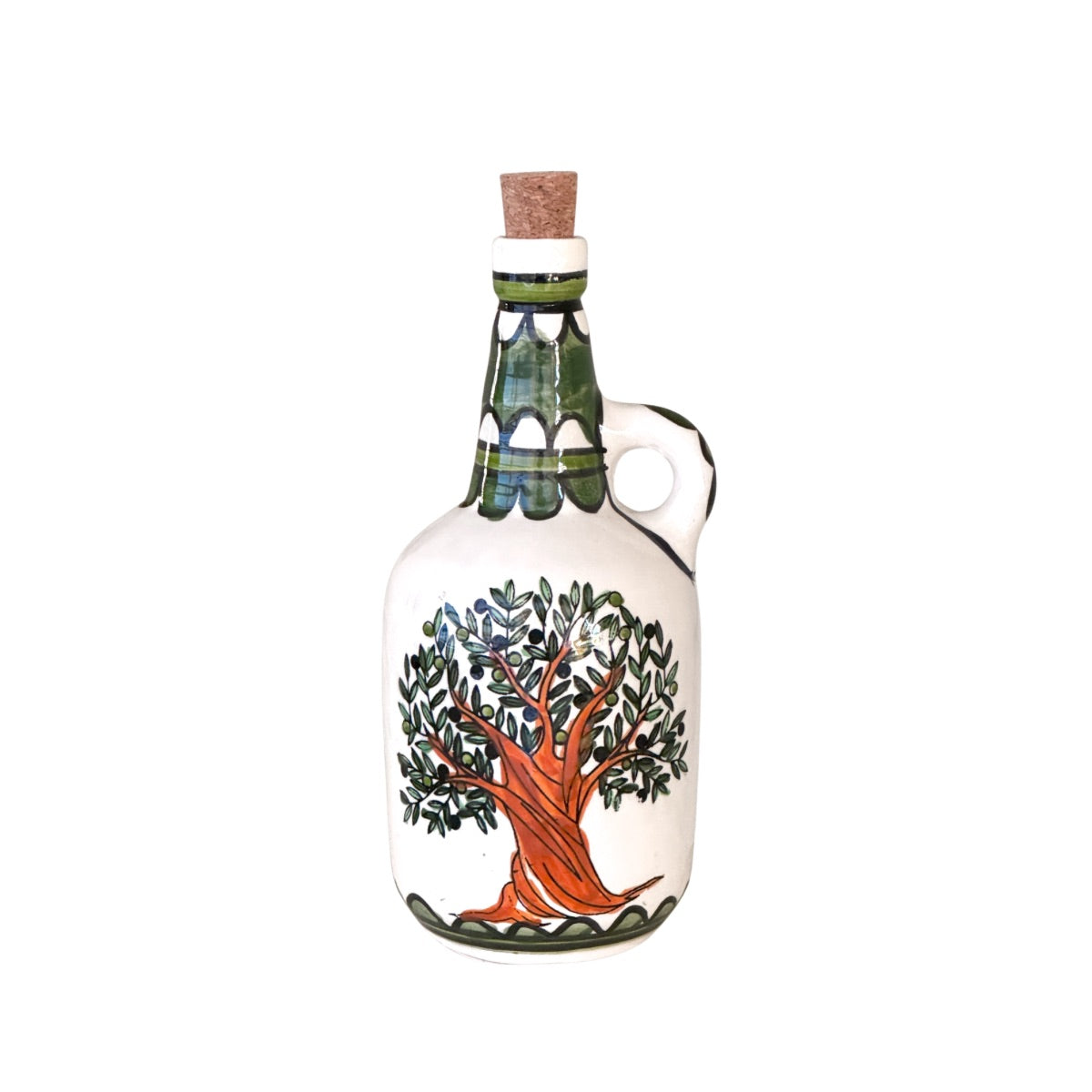 Ceramic Oil Decanter - Olive Tree
