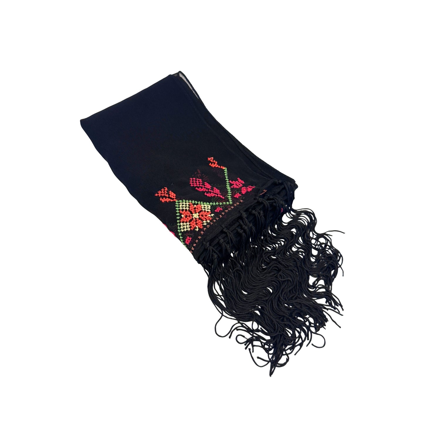 Embroidered Chiffon Scarf