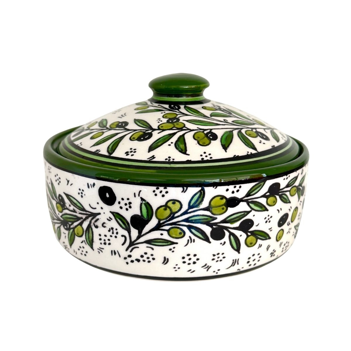 Ceramic Covered Casserole - Olives