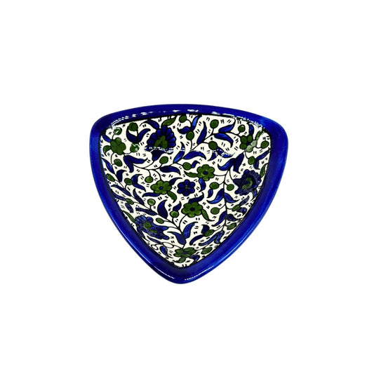 Ceramic Triangle Dish - Blue & Green