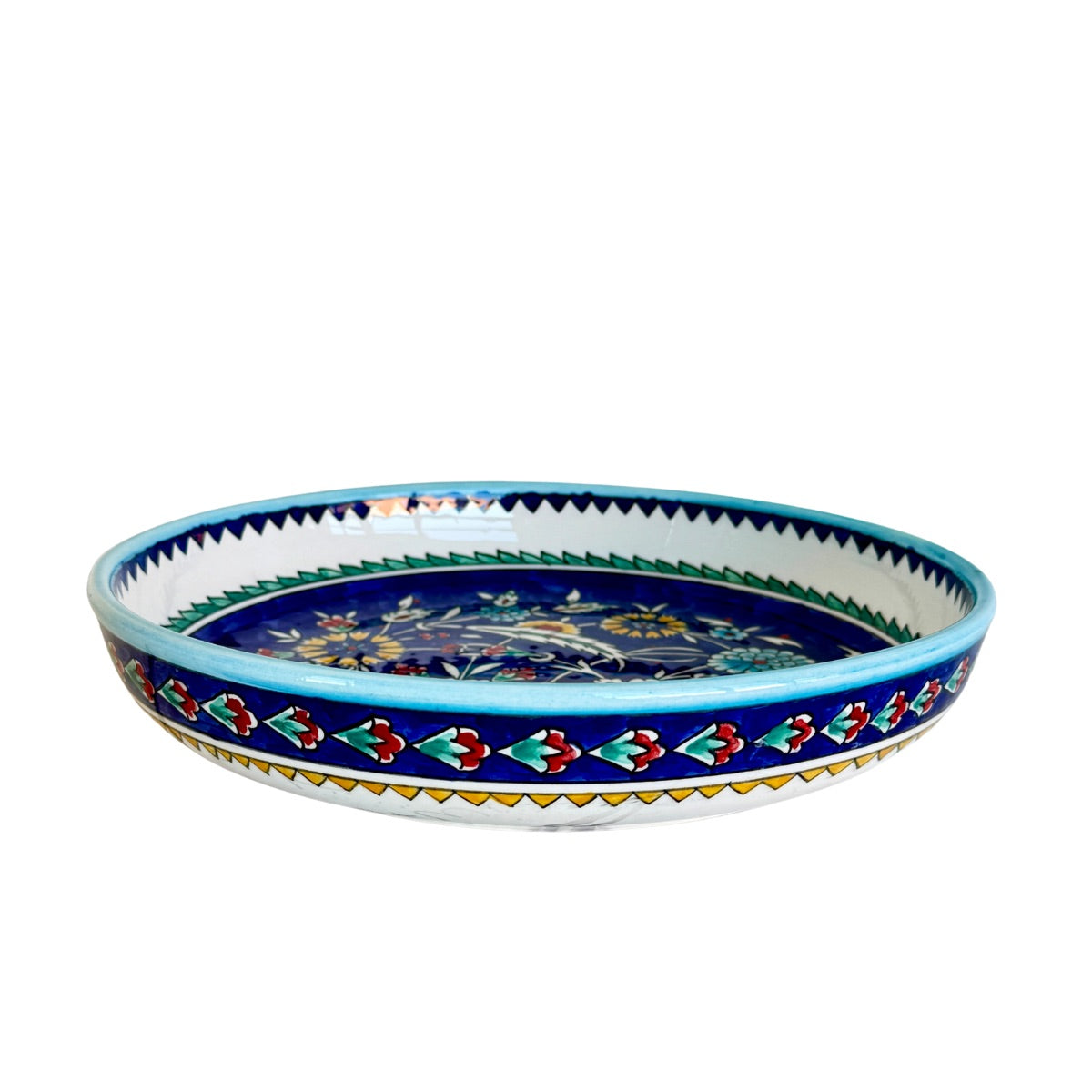 Ceramic Shallow Serving Bowl (11”) - Armenian Spring