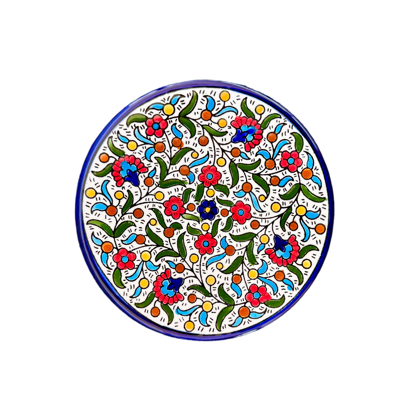 Ceramic Round Plate (6”) - Multicolored