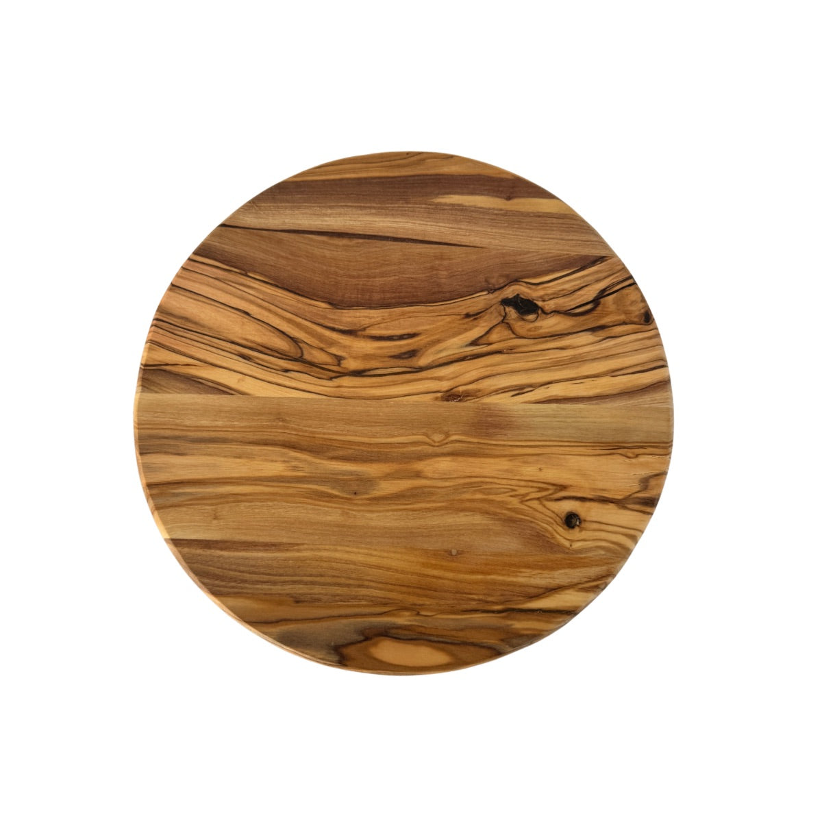 Olive Wood Round Cutting Board Stand