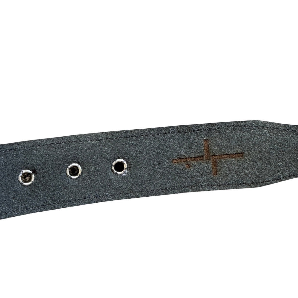 Tatreez Leather Belt (40") - Black & Cream