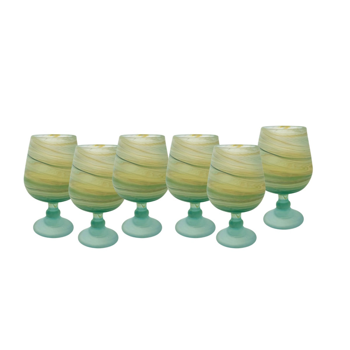 Phoenician Glass Set of Six - Sea Green