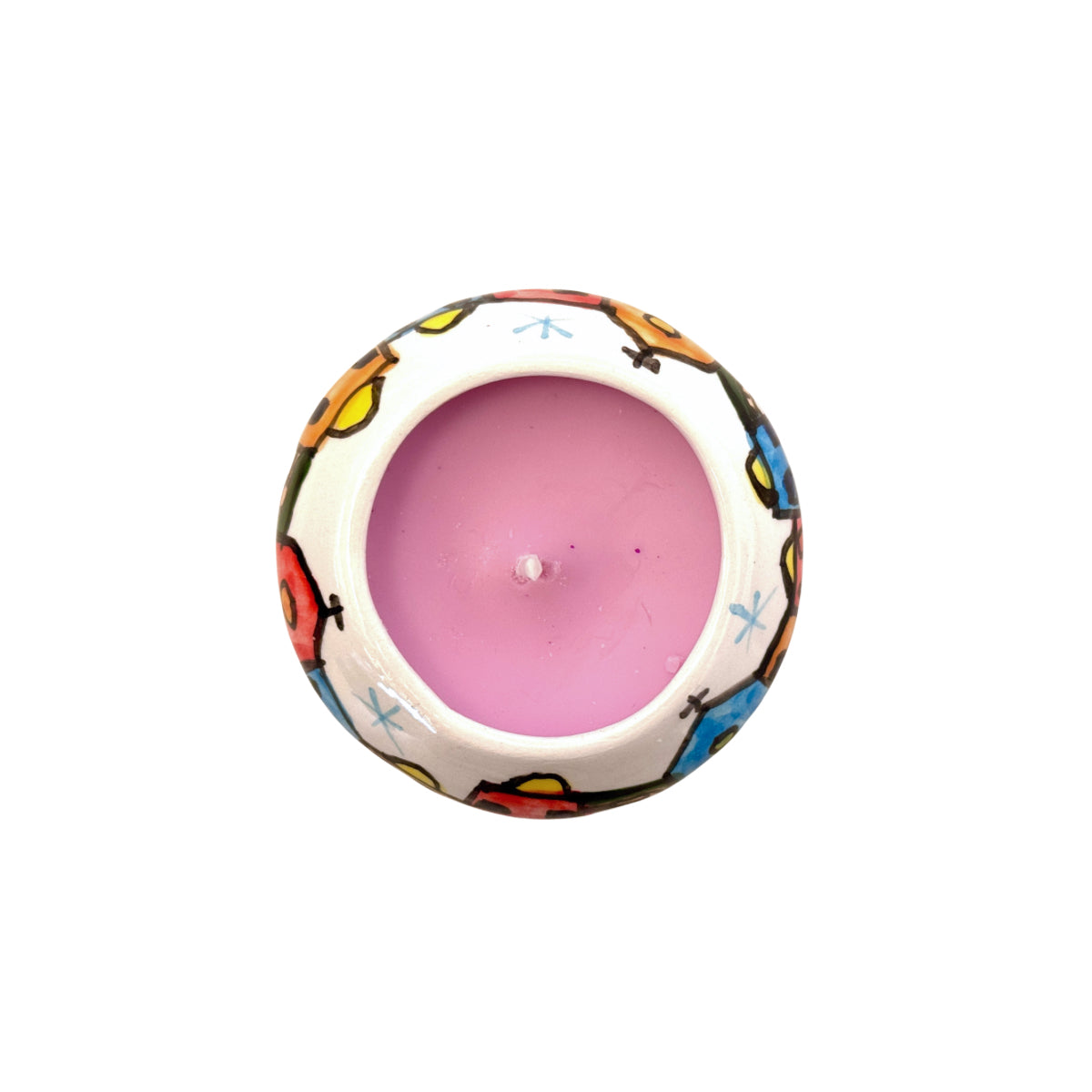 Ceramic Candle from Bethlehem - Violet Pink