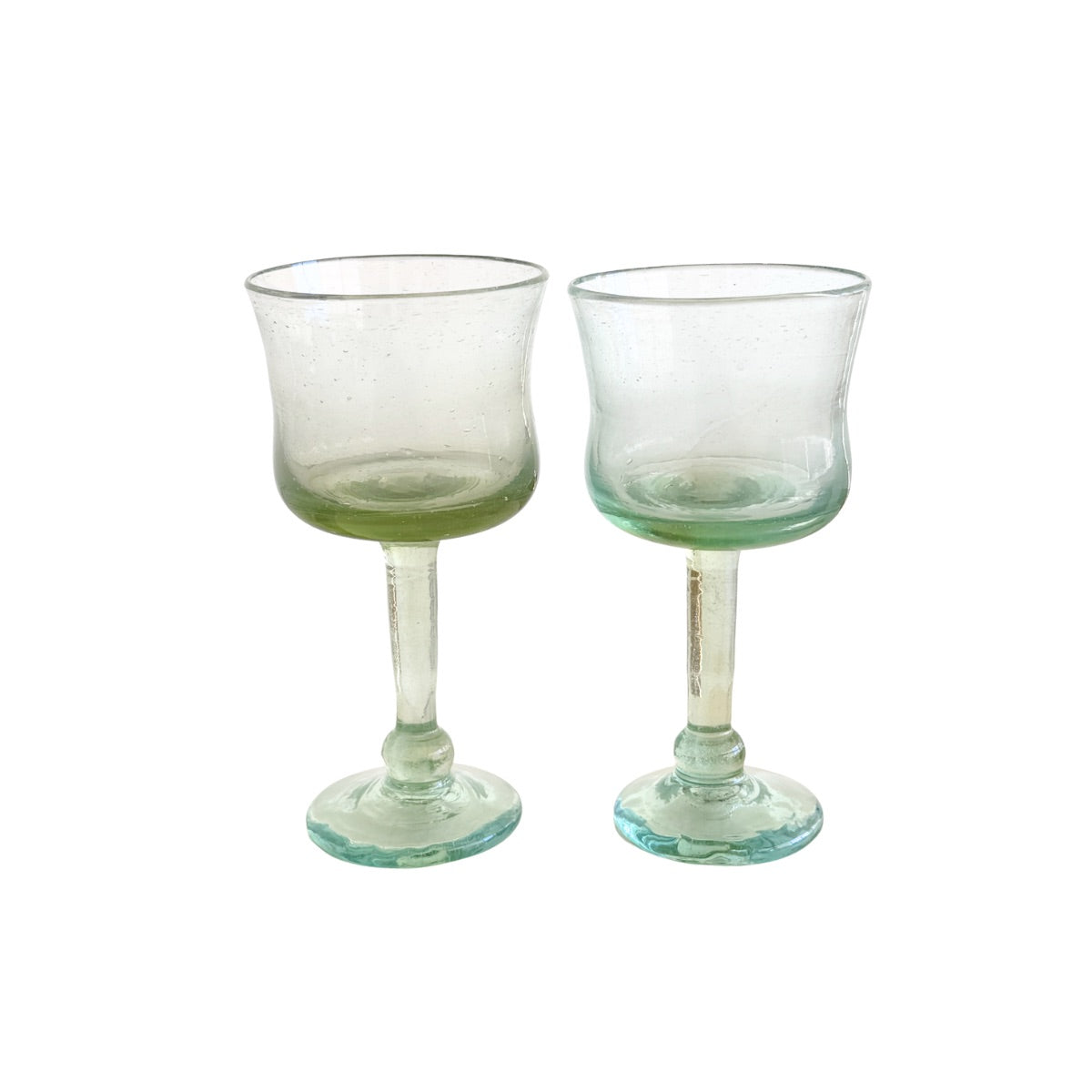 Glass Stemware (Set of 2) - Sea Glass