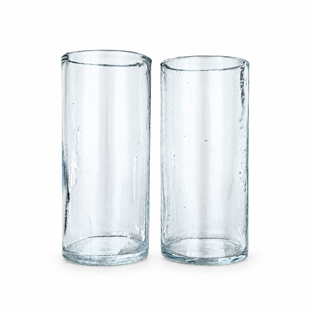 Glass Tumblers (6”), Set of 2 - Clear