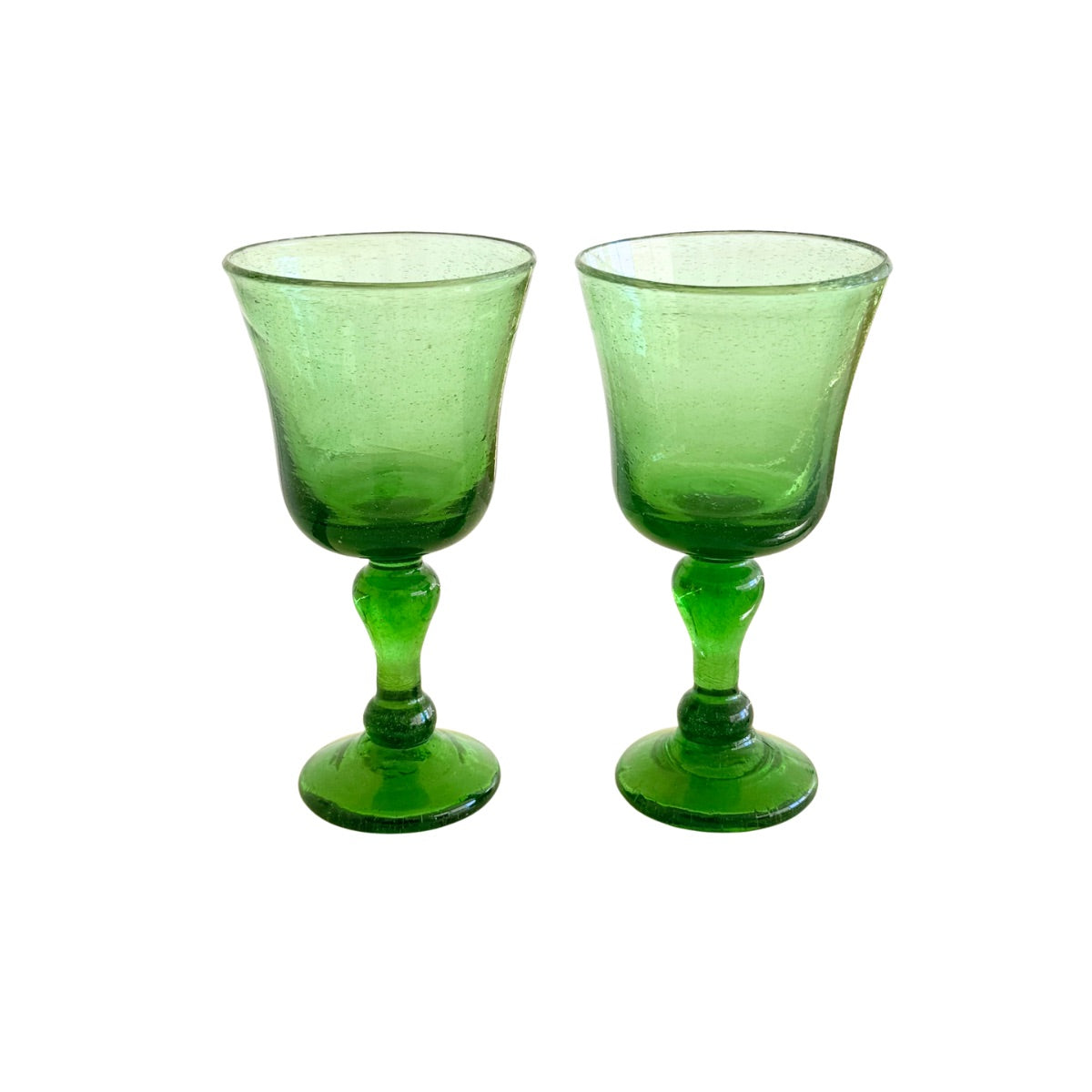 Glass Stemware (Set of 2) - Emerald