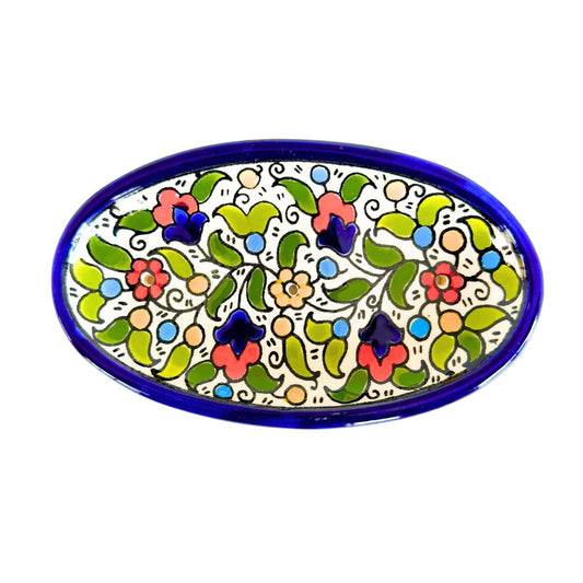 Ceramic Soap Dish (7”)- Multicolor