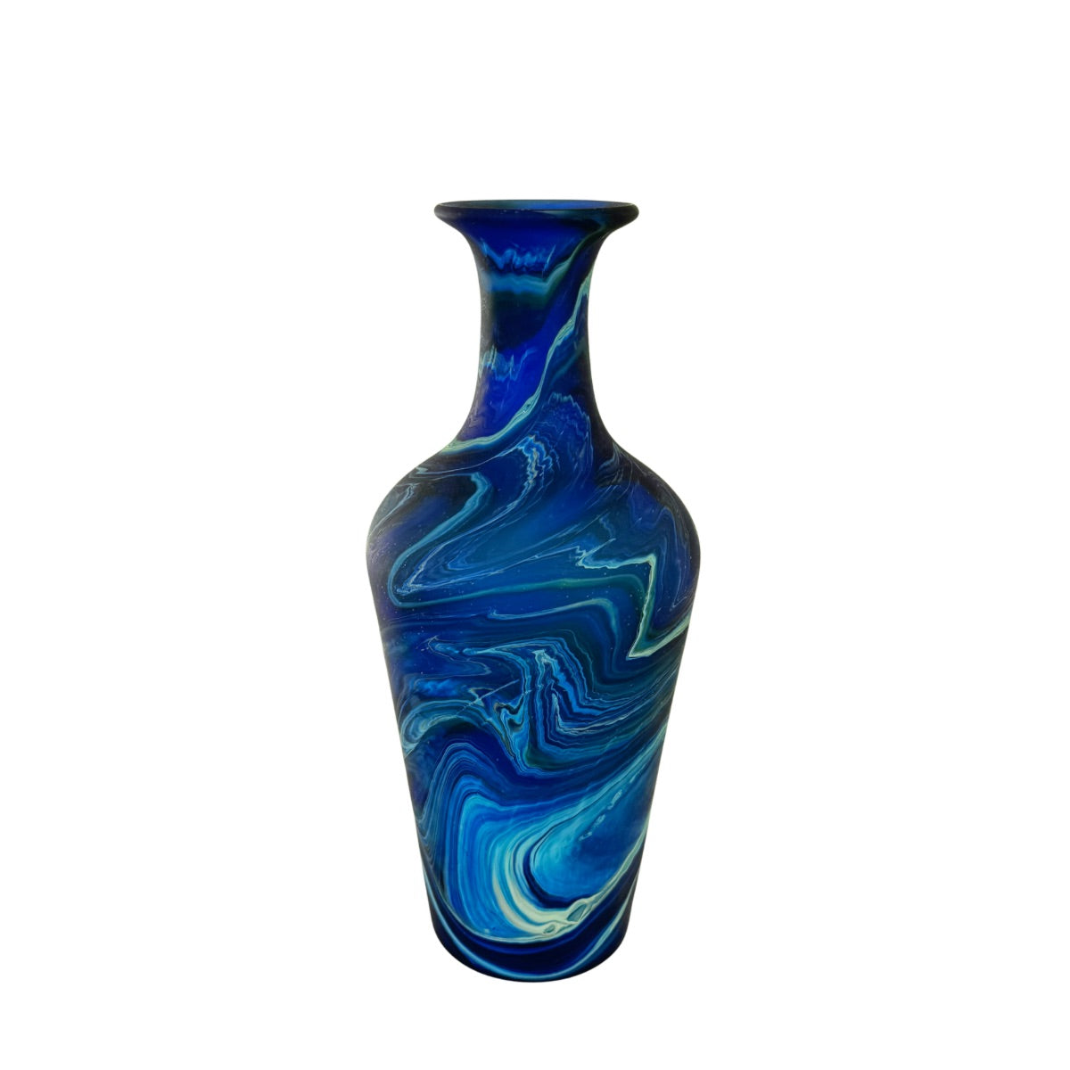 Phoenician Glass Vase (10”) - Blue