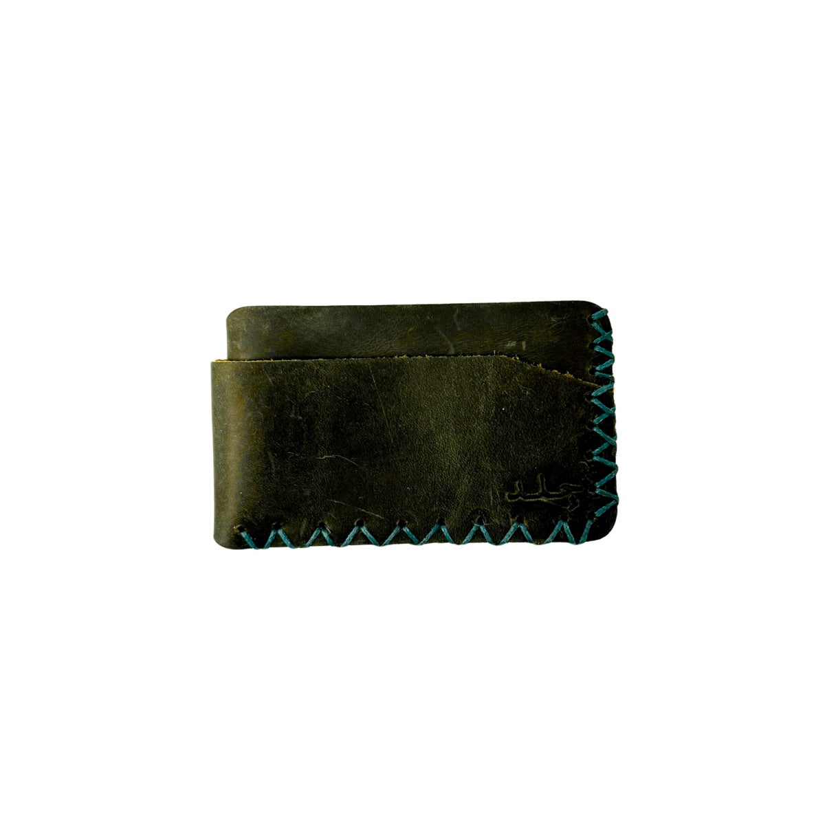 Leather Two Sided ID Wallet - Dark Green