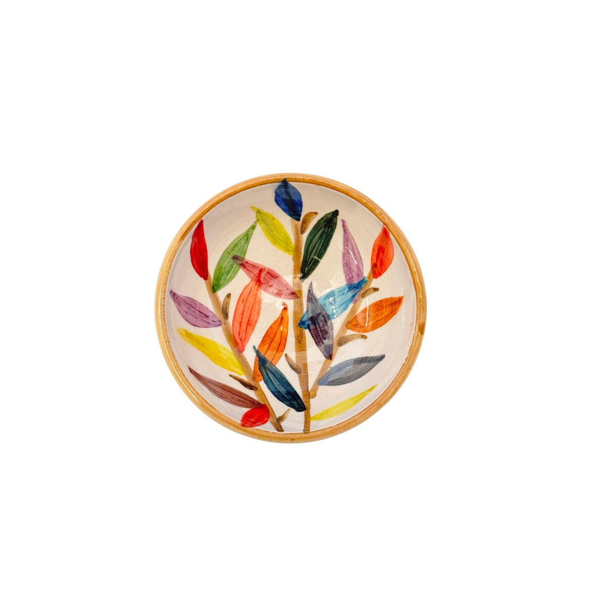 Ceramic Bowl (3.5") - Leaves