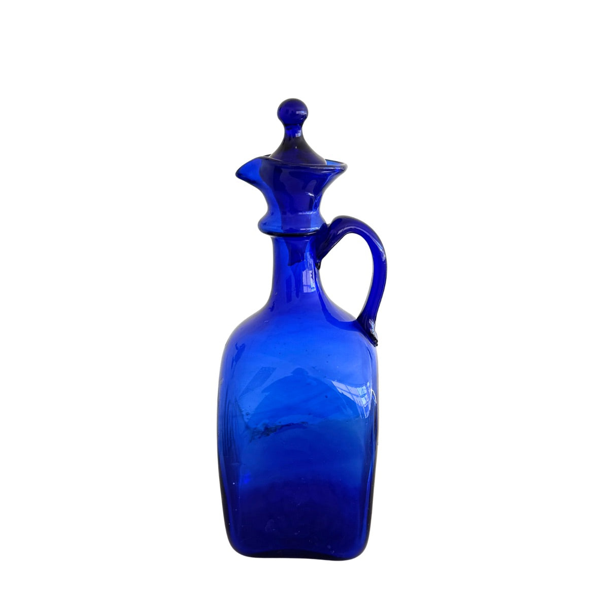 Glass Decanter w/Lid (9") - Sapphire