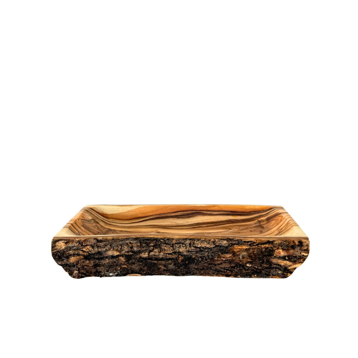 Olive Wood Rustic Bark Dish