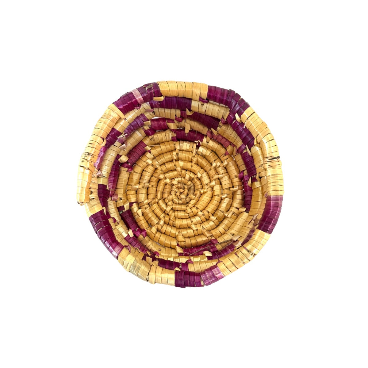 Basket by Women in Salfit (5") - Magenta