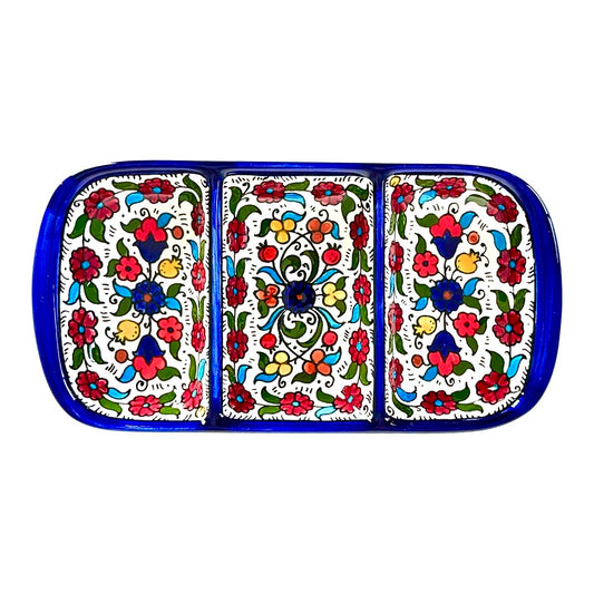 Tri-Split Serving Dish (10”) - Multicolor