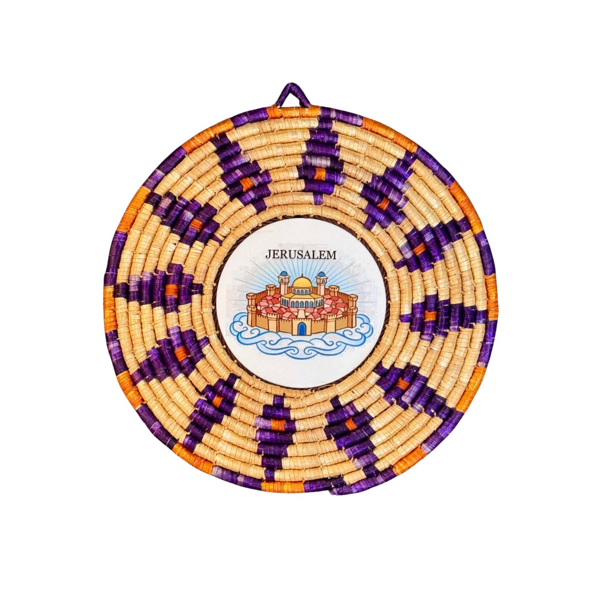 Handwoven Tile Wall Hanging (10”) - Jerusalem