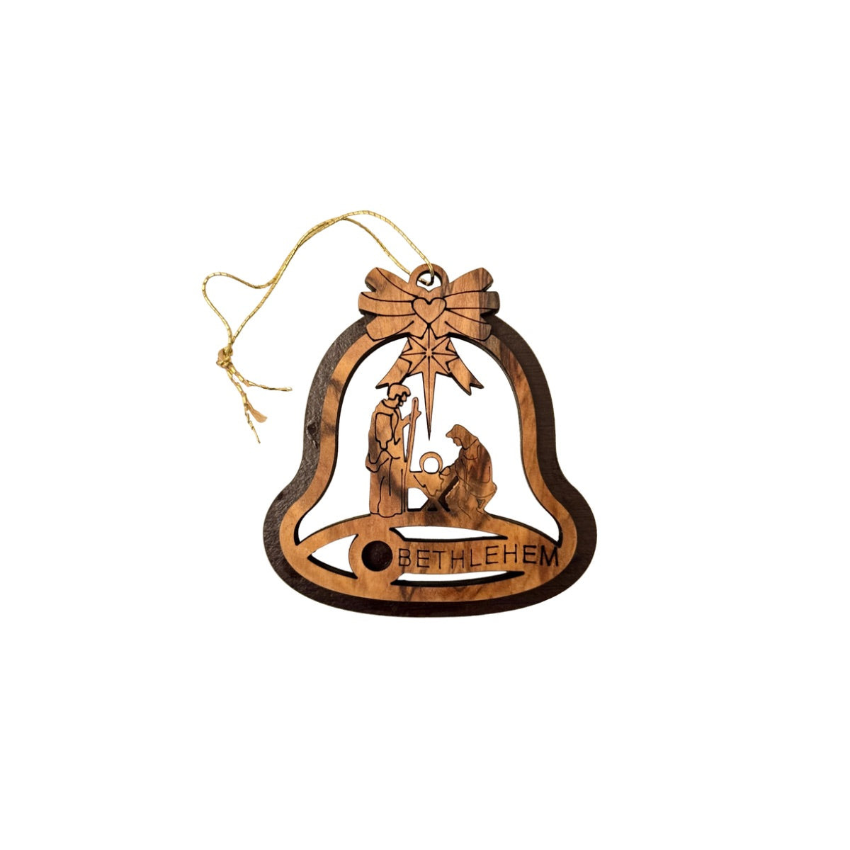 Olive Wood Ornaments - Bell
