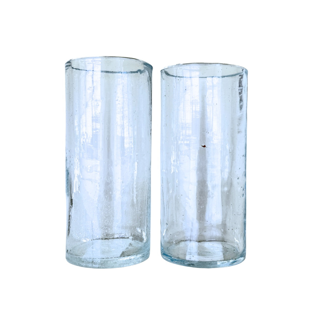 Glass Tumblers (6”), Set of 2 - Clear