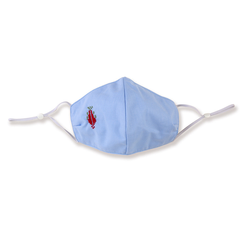 Tatreez Face Mask - Saru Light Blue